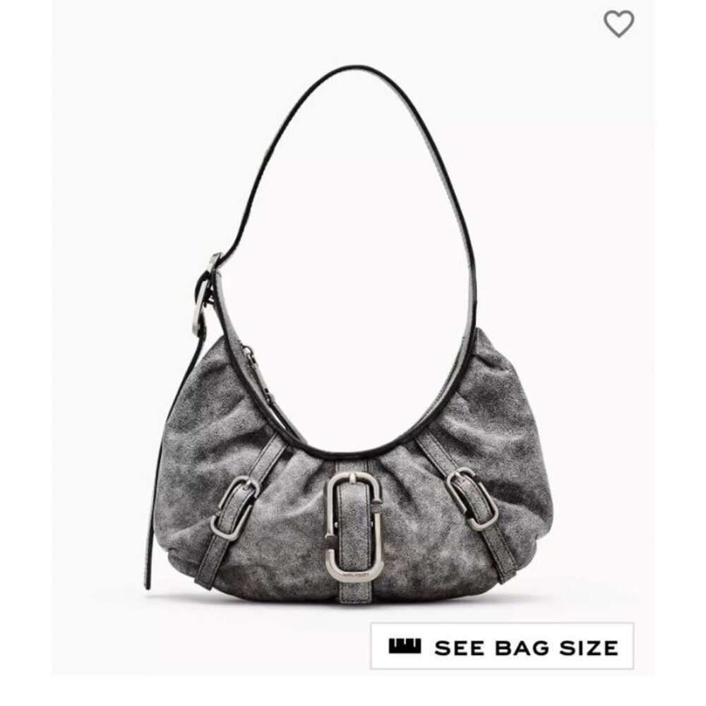 (NWT) Marc Jacobs The Distressed Buckle J Crescent Bag